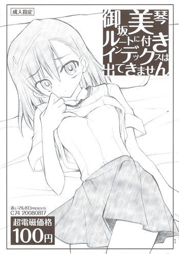 御坂美琴ルートに付きインデックスは出てきませんの表紙画像